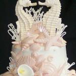 Seahorse couple topper close up ice pink pearl