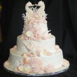 Special Order Ice Pink Pearl 115 plus seahorse couple topper pluse sugar calla lillies